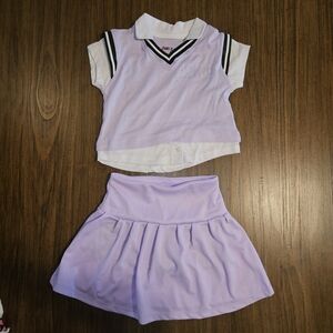 2 Cute Lavender and White Kids Matching Set